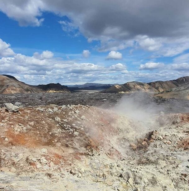 lava field along laugavegur