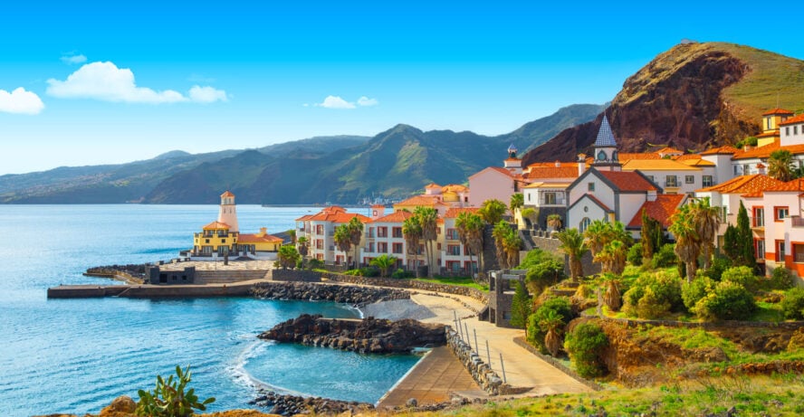 The departure location for a hiking trip in Madeira