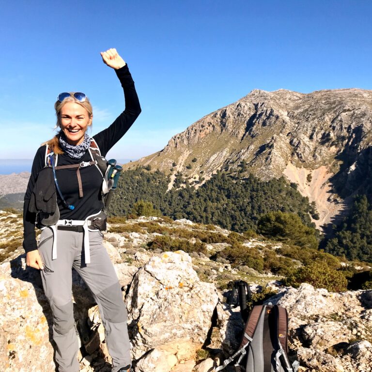 Hiker on Mallorca’s 54 peeks hiking challenge
