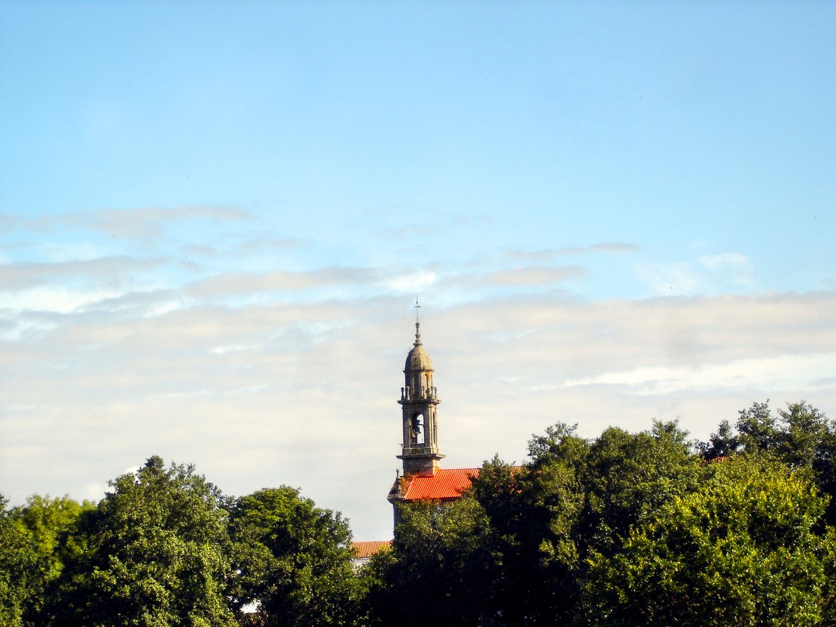 San Paio de Sabugueira church bell tower in Lavacolla