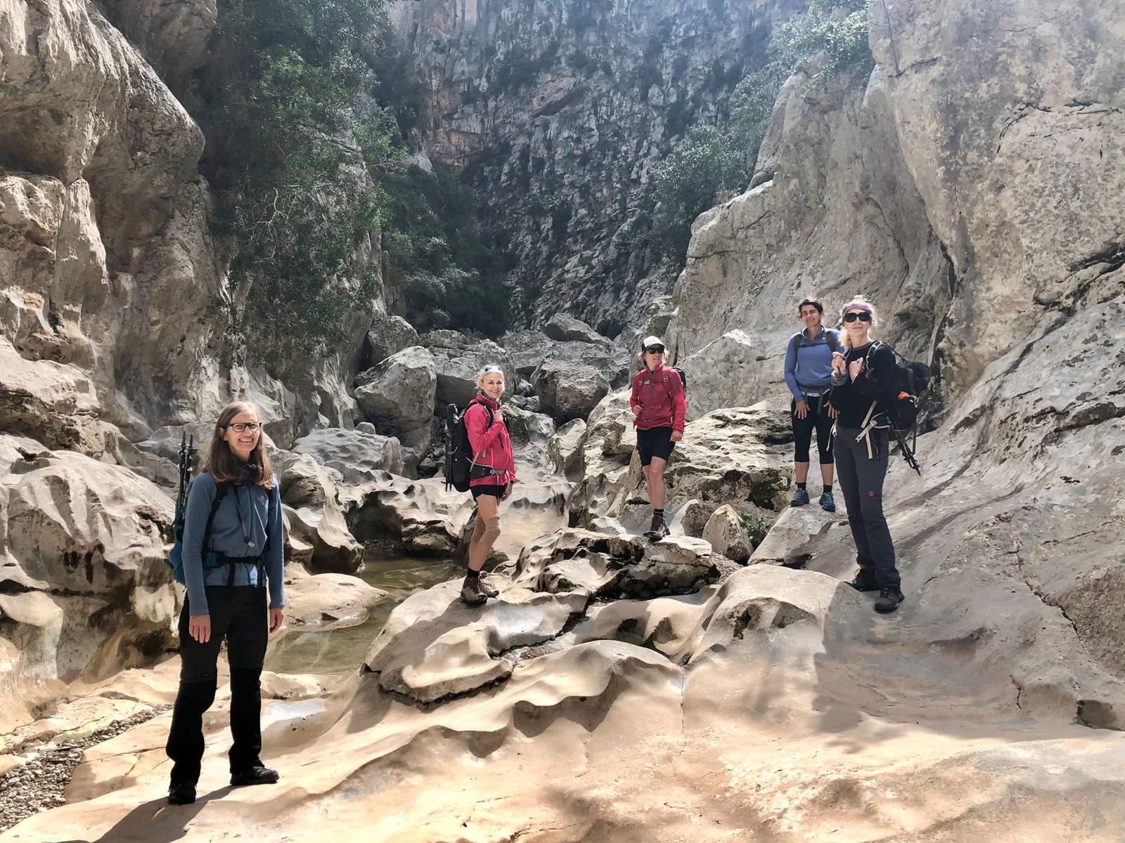 Hikers on Tramuntana mountain