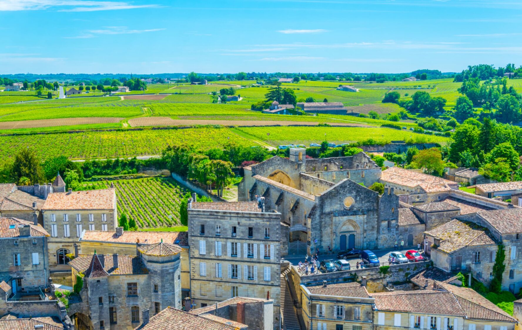 St. Emilion cloister aerial