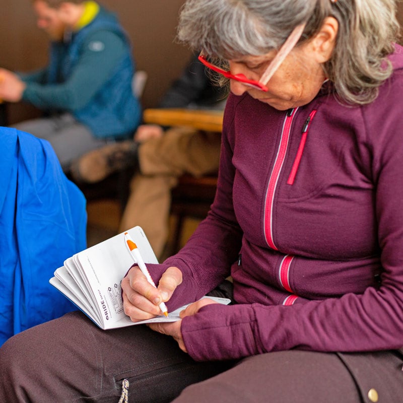 Taking notes avalanche class Colorado