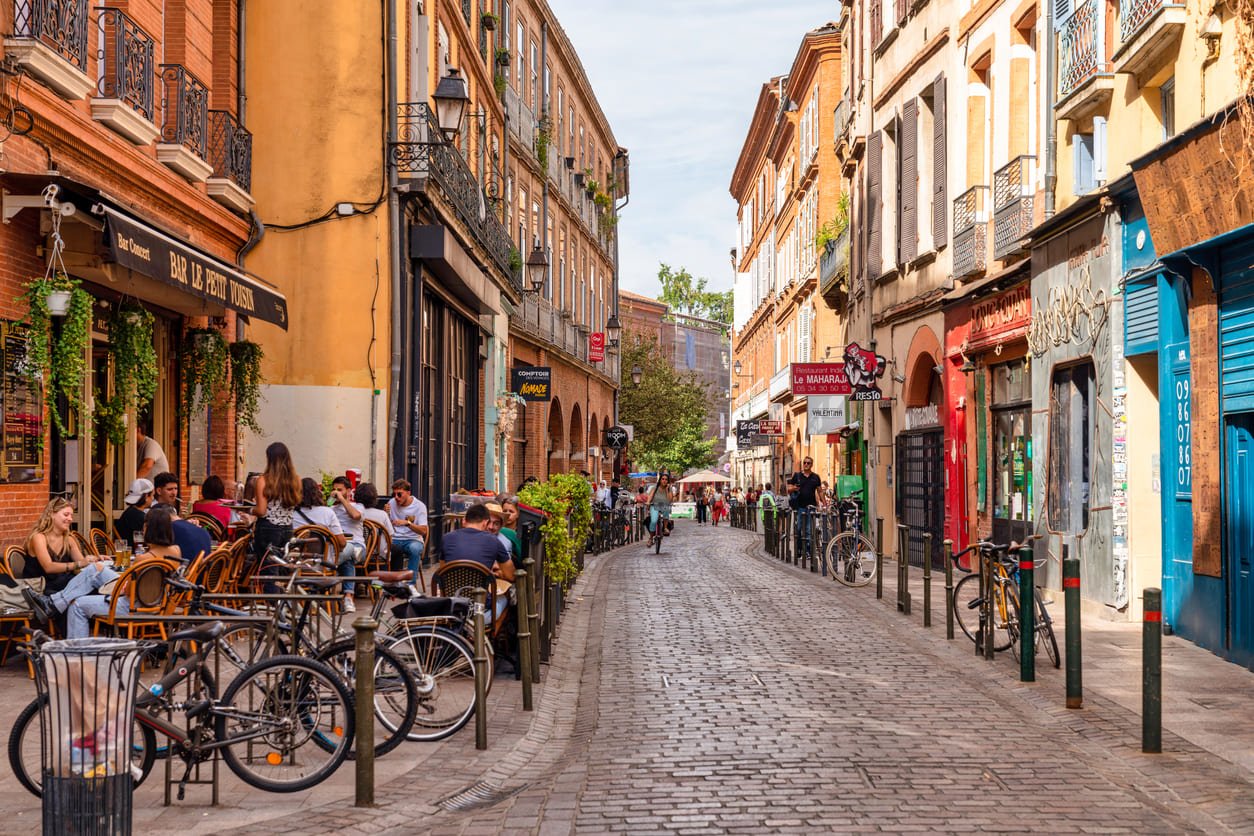 Toulouse street in France