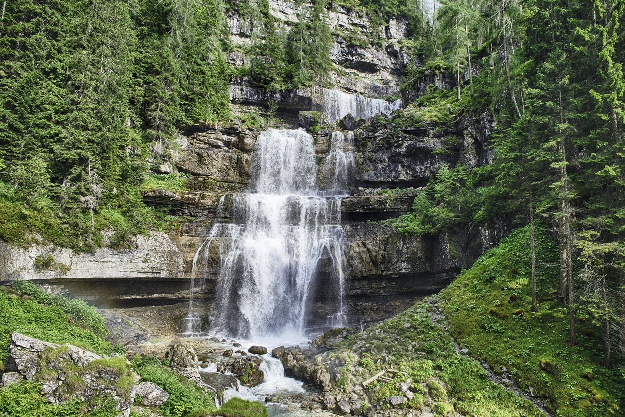 Vallesinella waterfalls in Italy