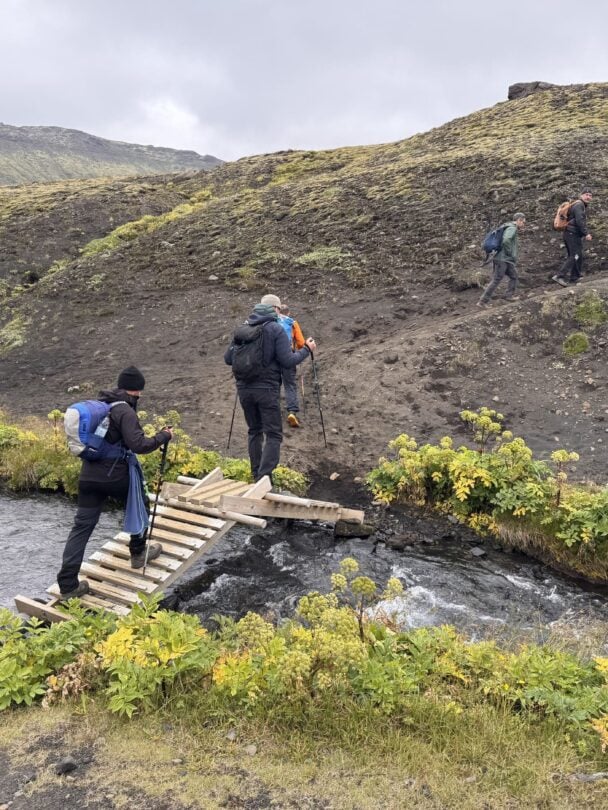 wooden bridge and laugavegur