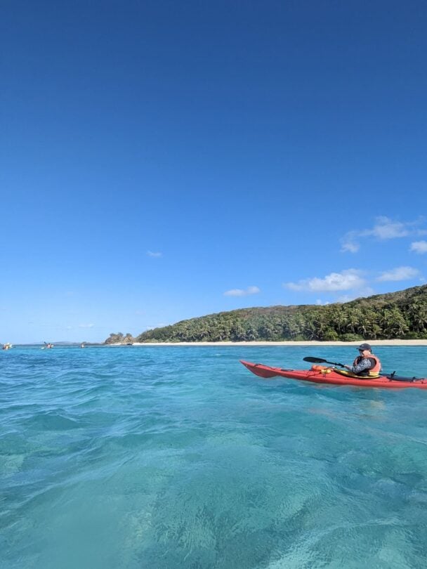 beautiful day kayaking fiji