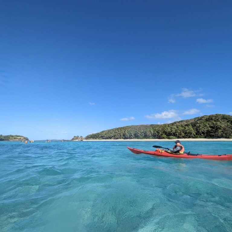 beautiful day kayaking fiji
