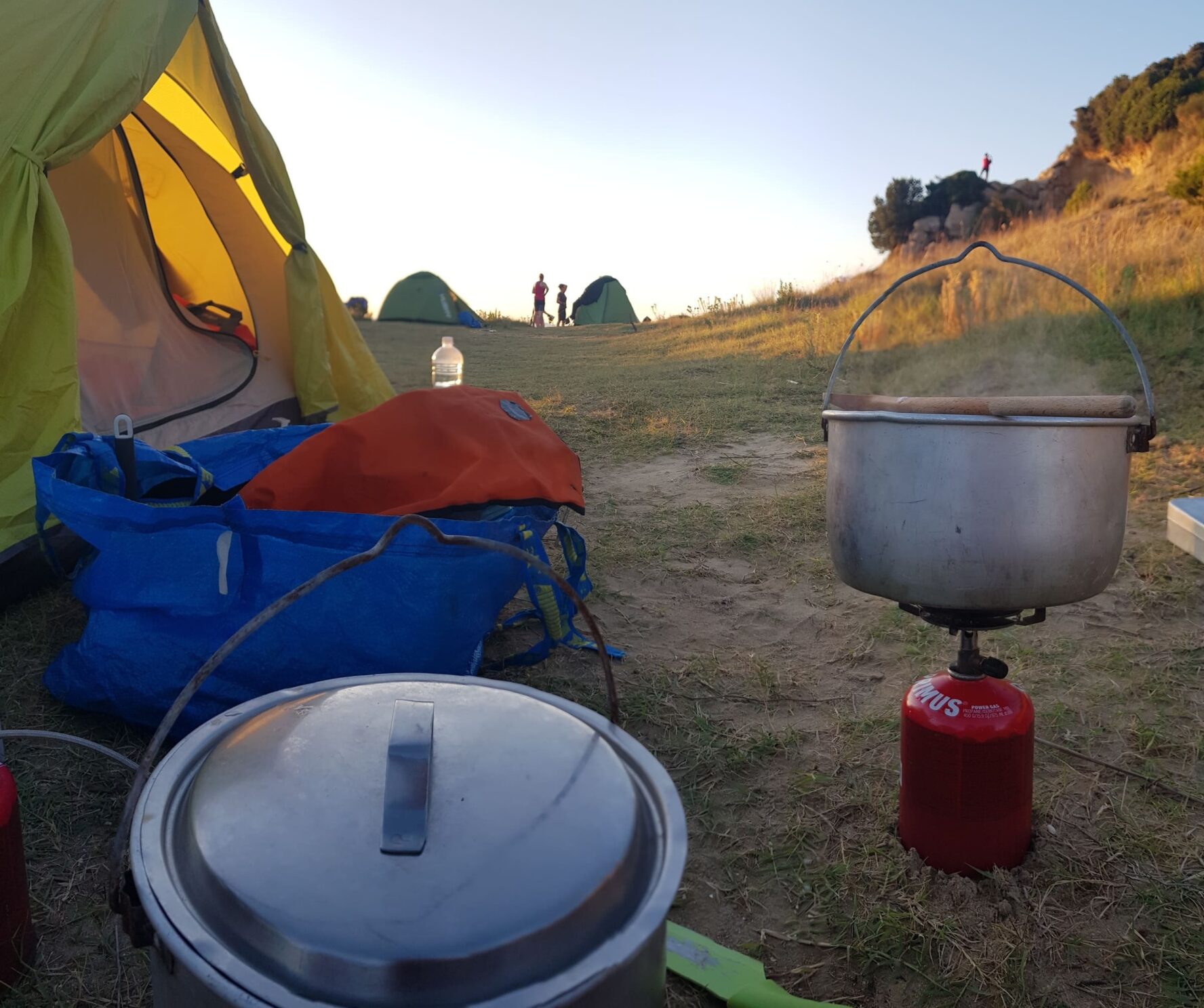 Cooking in a camp in Croatia