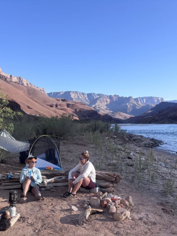 camping next to river grand canyon
