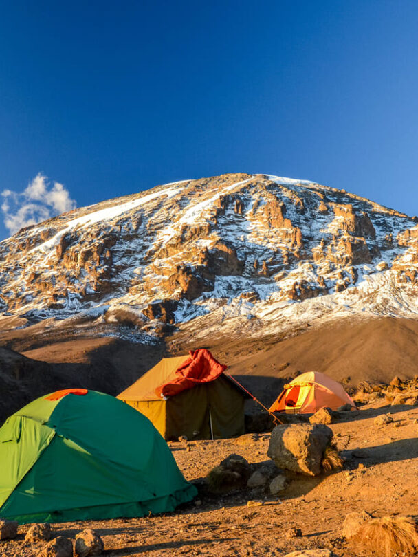 Hiker at the Kilimanjaro’s top