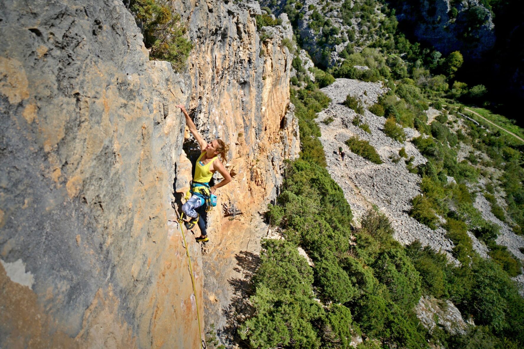 Climber in sunny Cuenca