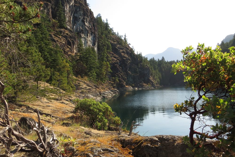 Rocky cliffs and bays of Desolation Sound