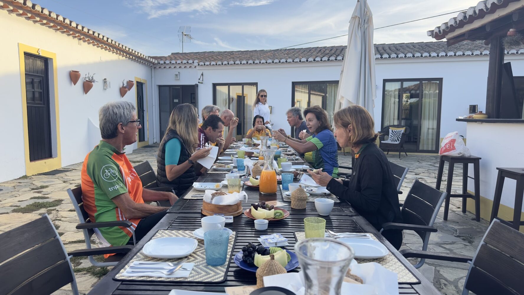 Eating breakfast in Portugal