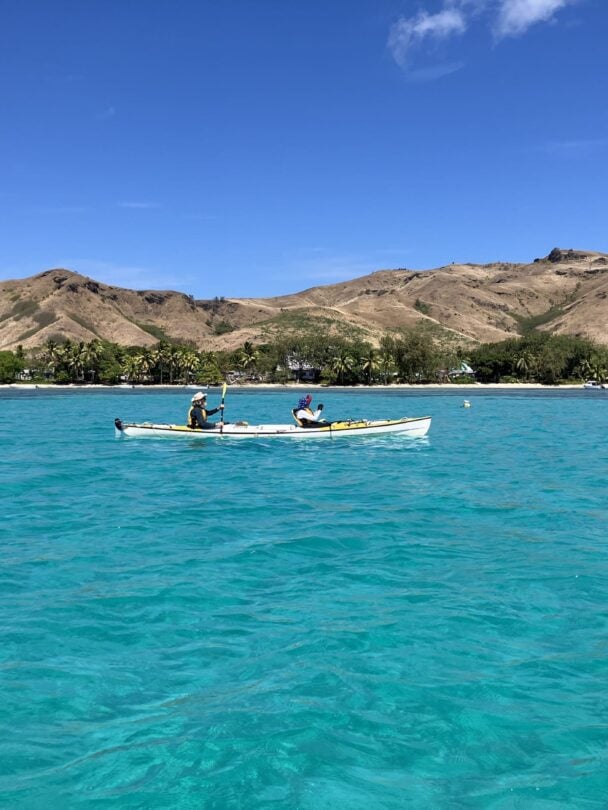 beautiful day kayaking fiji