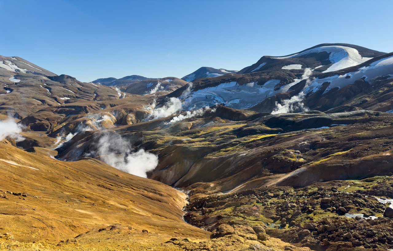Geothermal landscape in Iceland