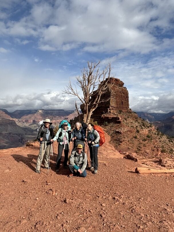 grand canyon happy hikers