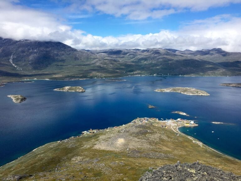 Aerial landscape of Greenland