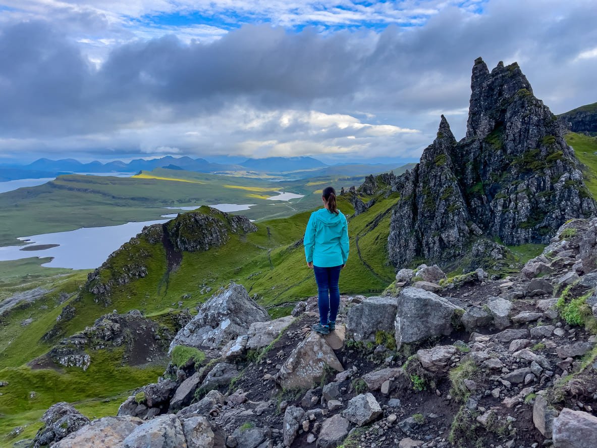 Hiker near Old Man Storr