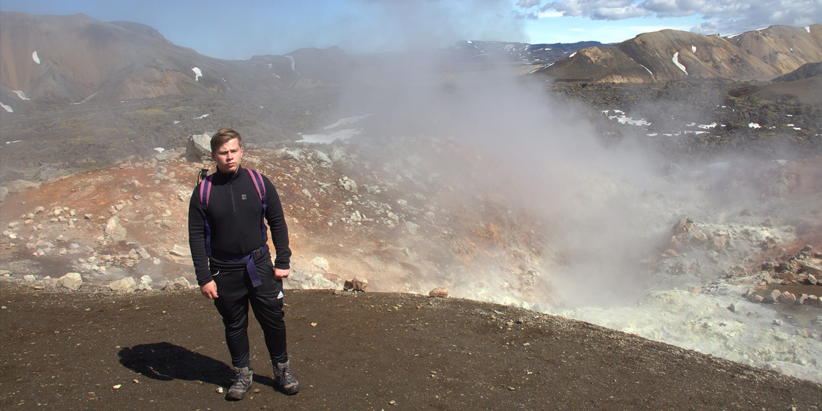 Hiker on Laugavegur trek