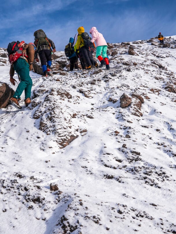 Hiker at the Kilimanjaro’s top