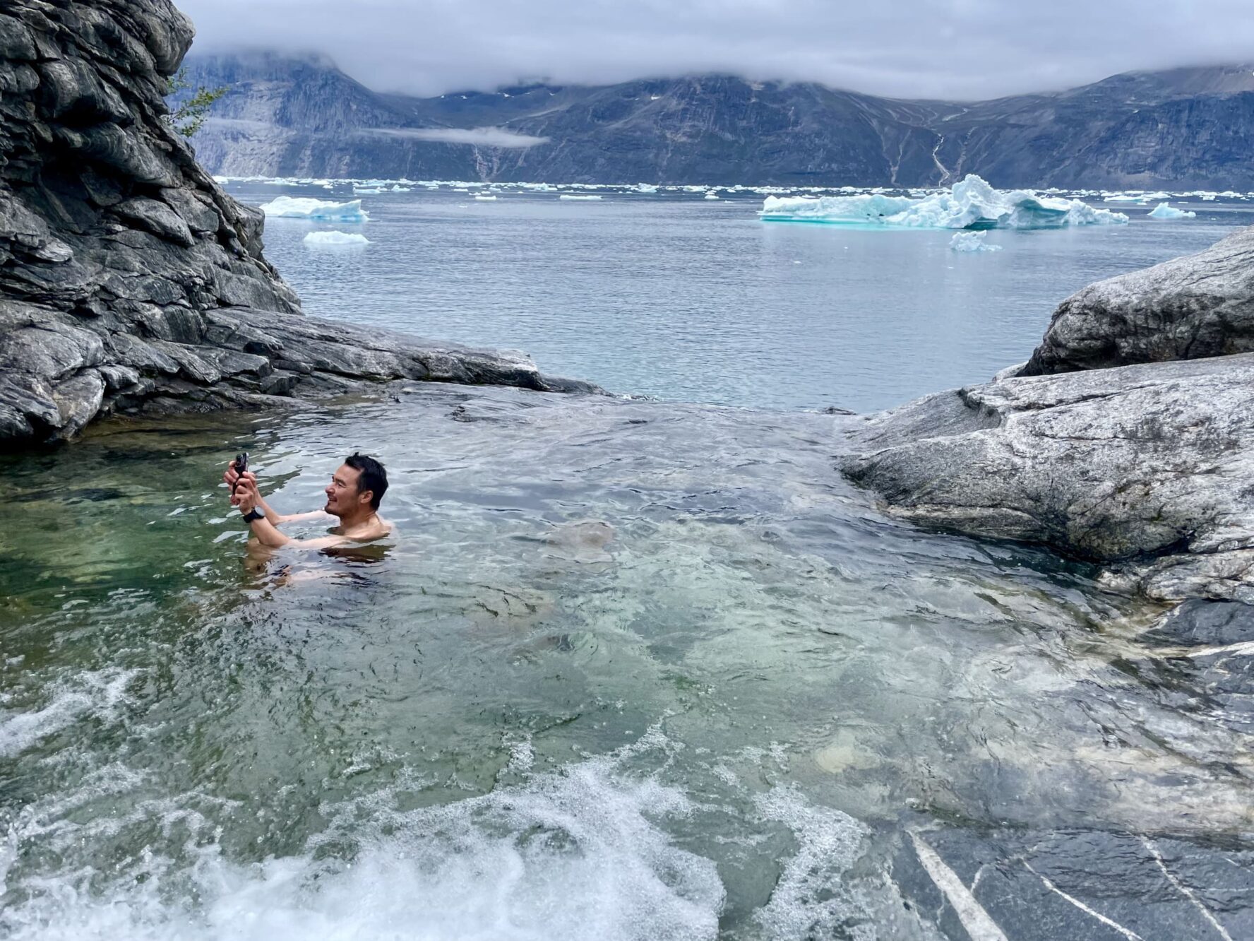 Infinity pool in Greenland