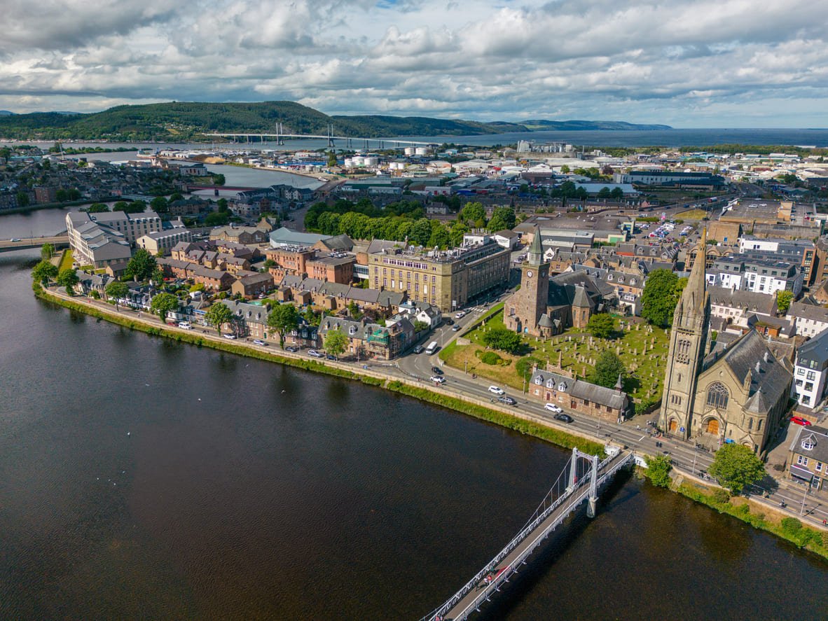 Aerial view of Inverness