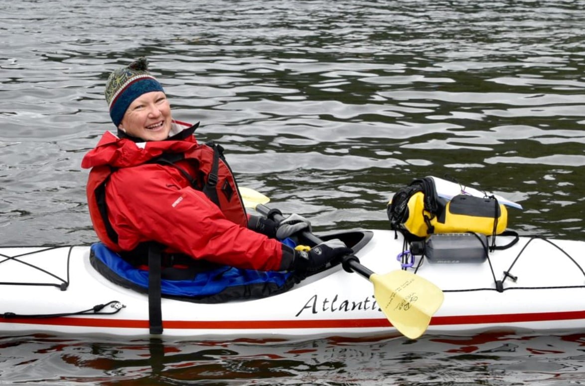 Kayaker on Johnstone Strait kayak tour
