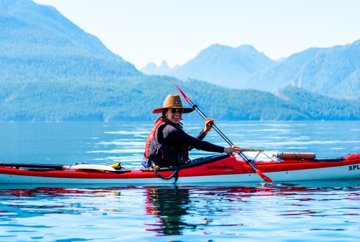 Kayaking on Johnstone Strait channel