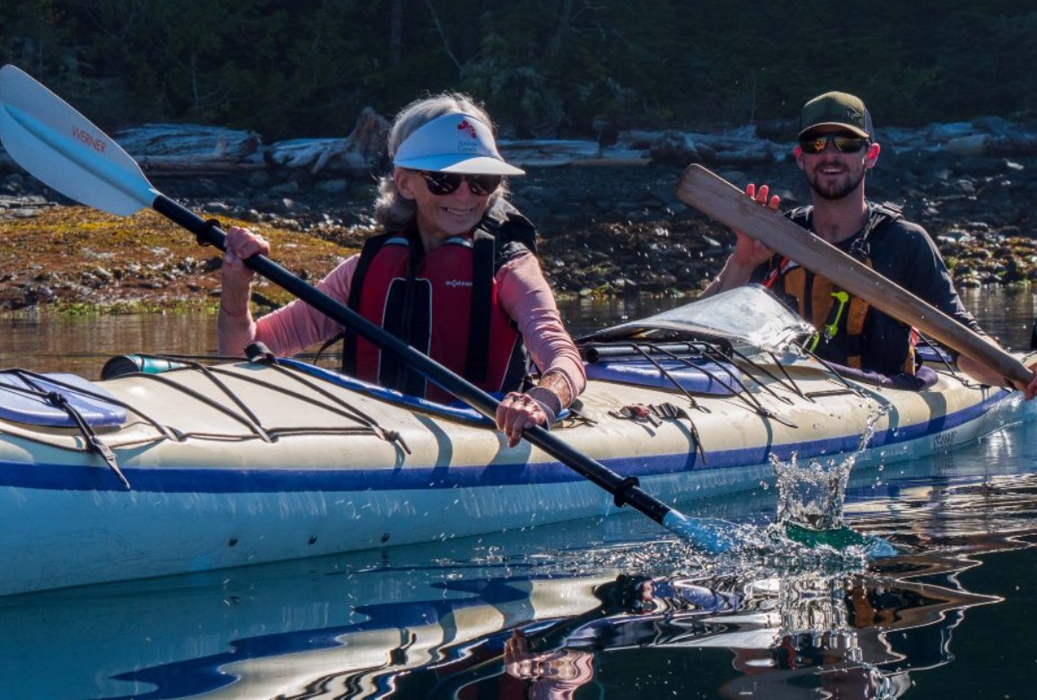 Kayakers paddling, Johnstone Strait