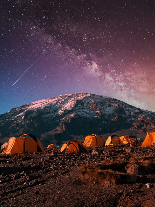 Hiker at the Kilimanjaro’s top