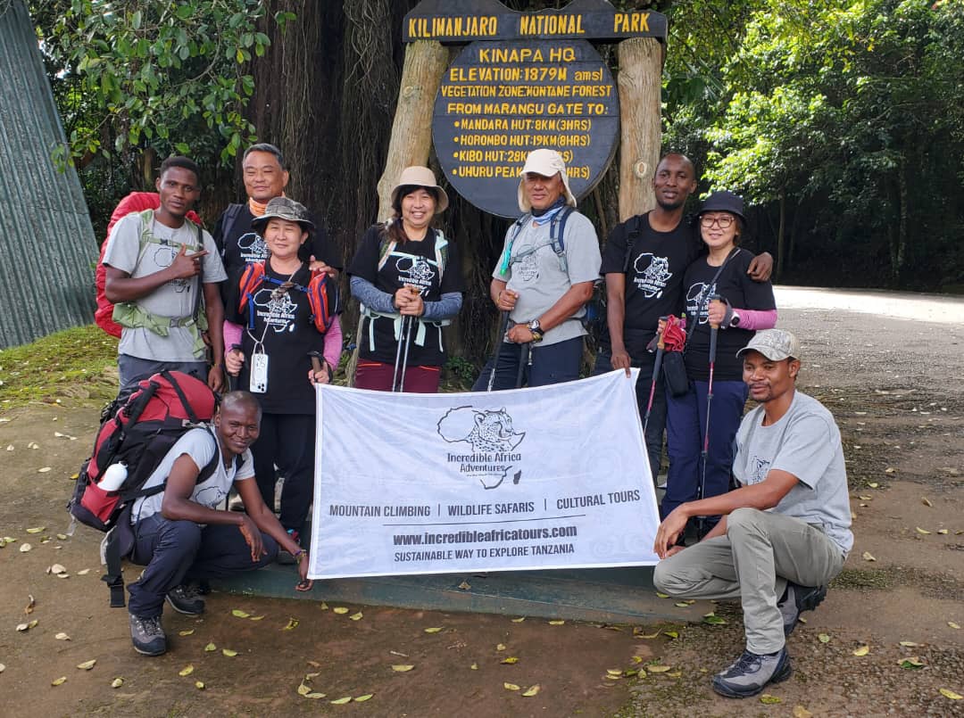 Hikers, Kilimanjaro Gate
