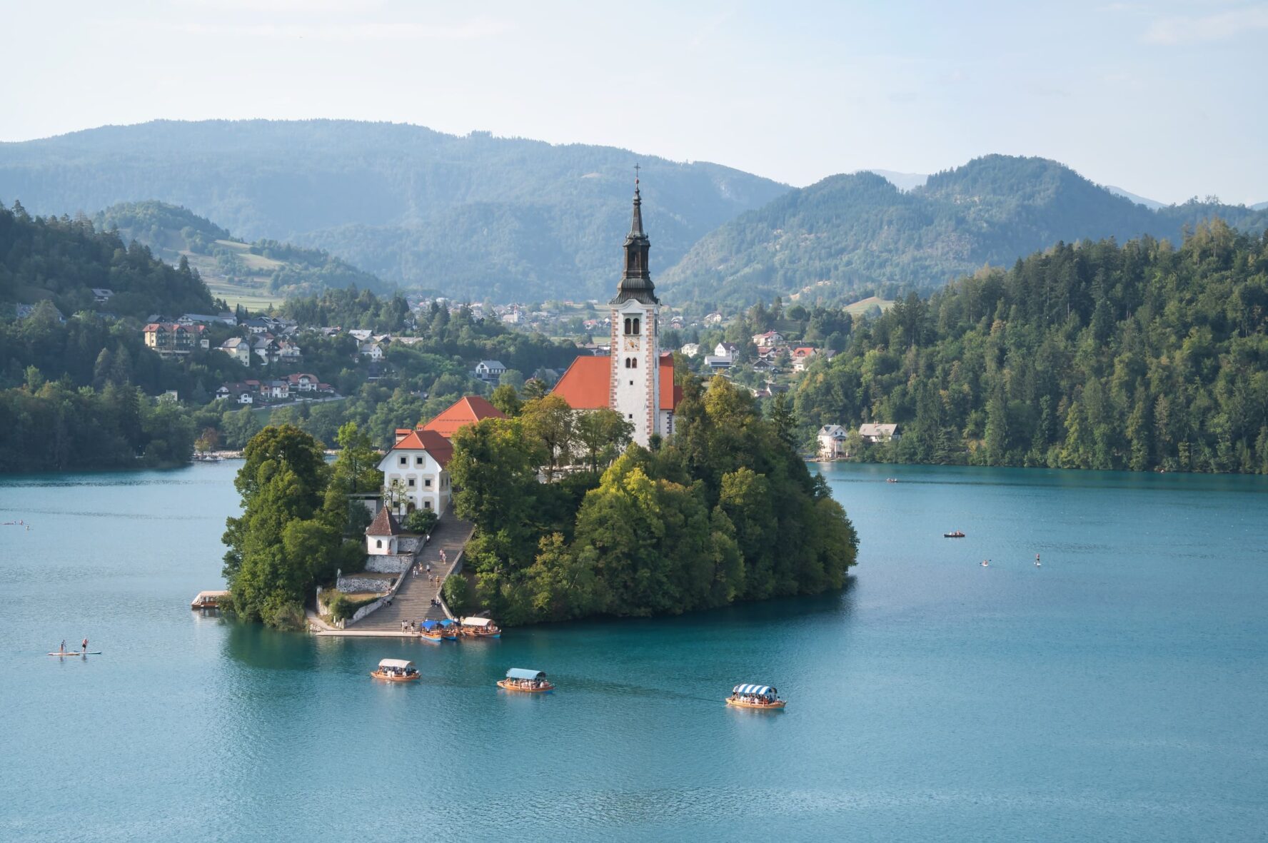 Lake Bled, an option for exploration on this Julian Alps e-MTB adventure