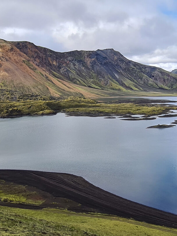 landmannalaugar happy hiker