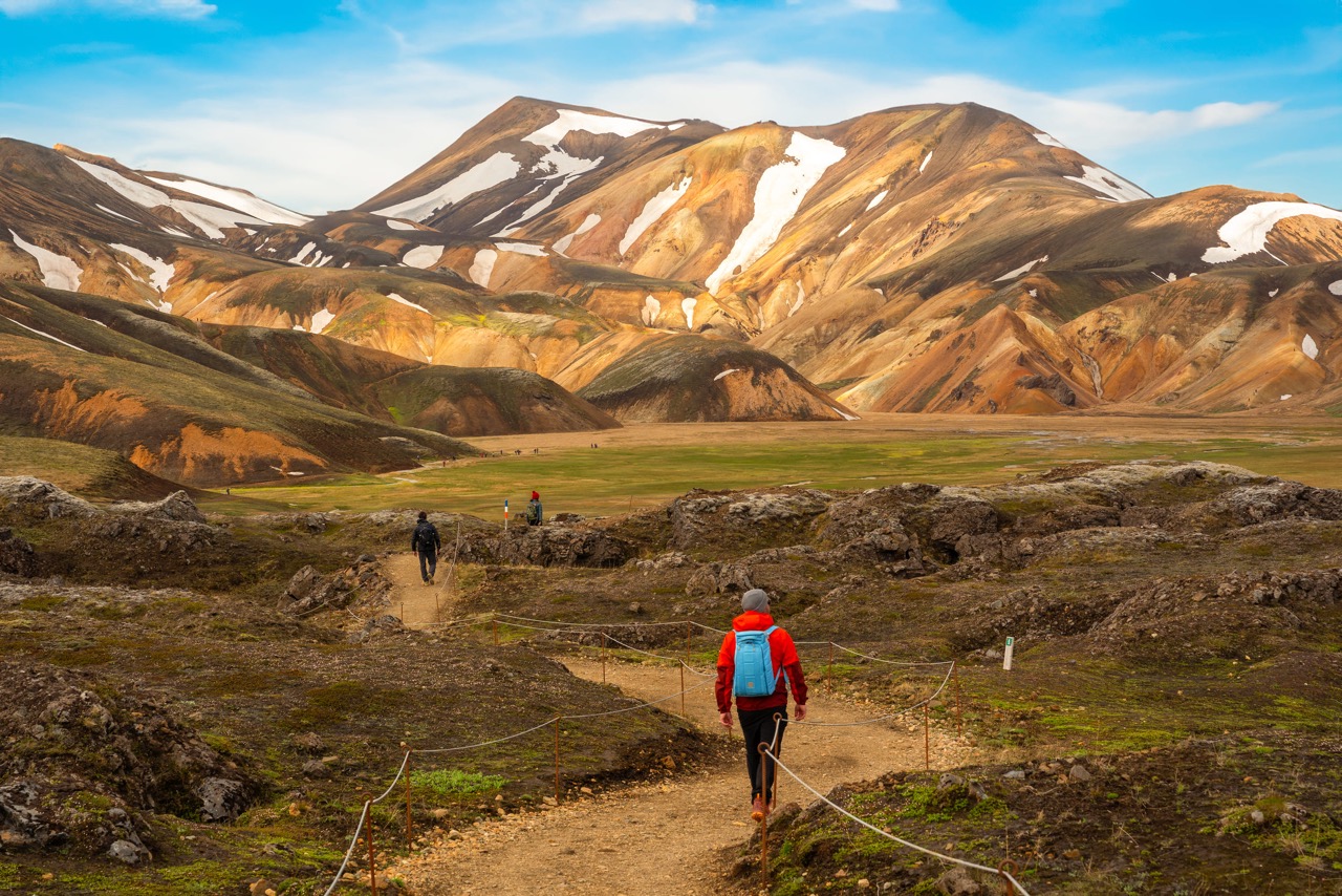 Landmannalaugar hiker walking tour