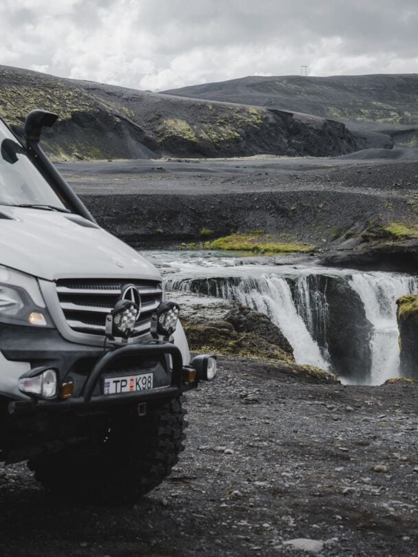 Landmannalaugar Iceland hiker