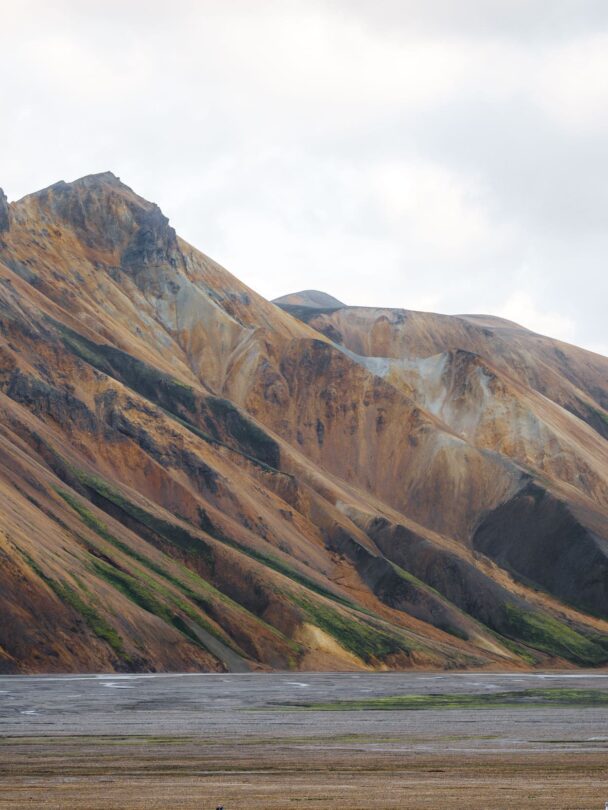 Landmannalaugar Iceland hiker