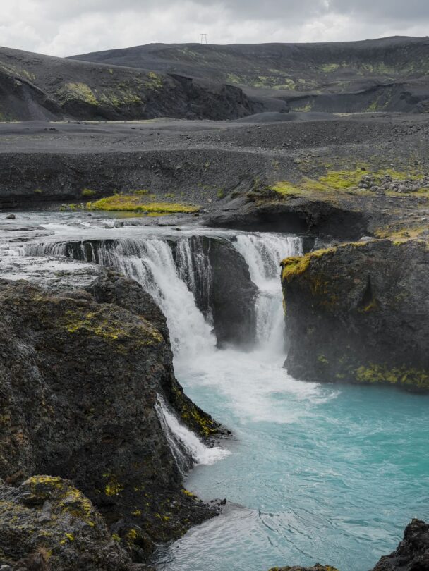 Landmannalaugar Iceland hiker