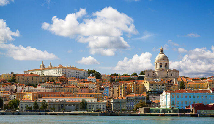 Clear sky in Lisbon, Portugal