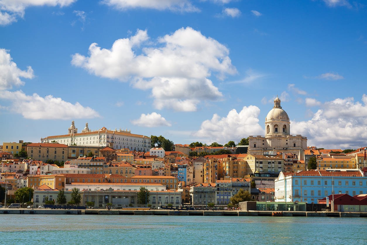 Clear sky in Lisbon, Portugal