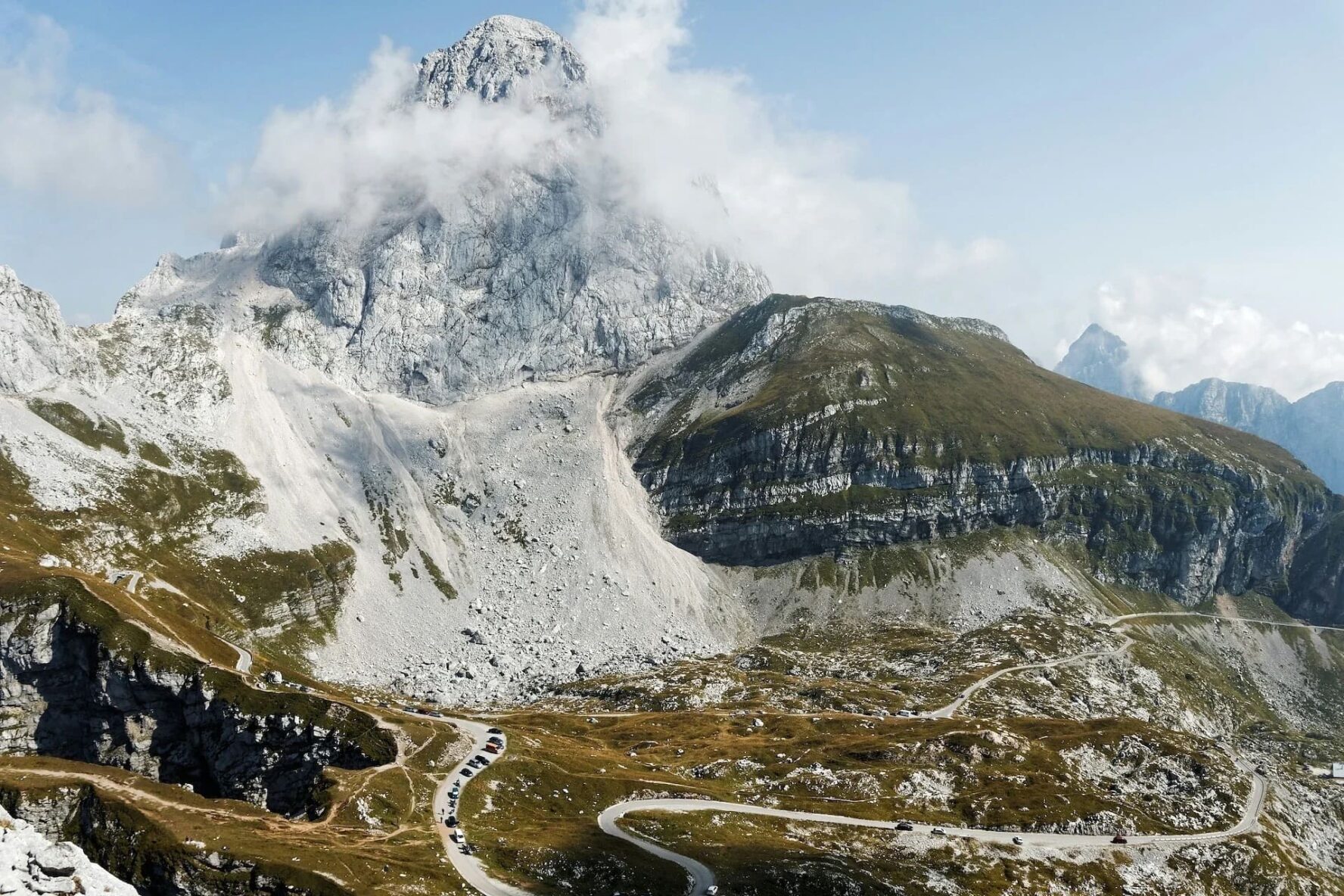 Mangart saddle in Slovenia