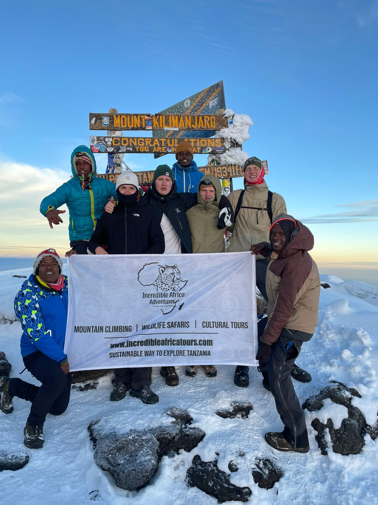 Hikers on the Roof of Africa