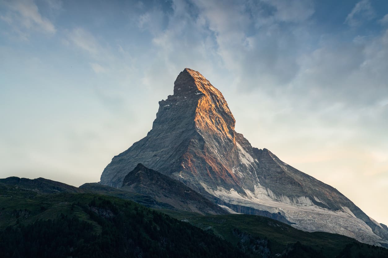 Matterhorn shape at sunset