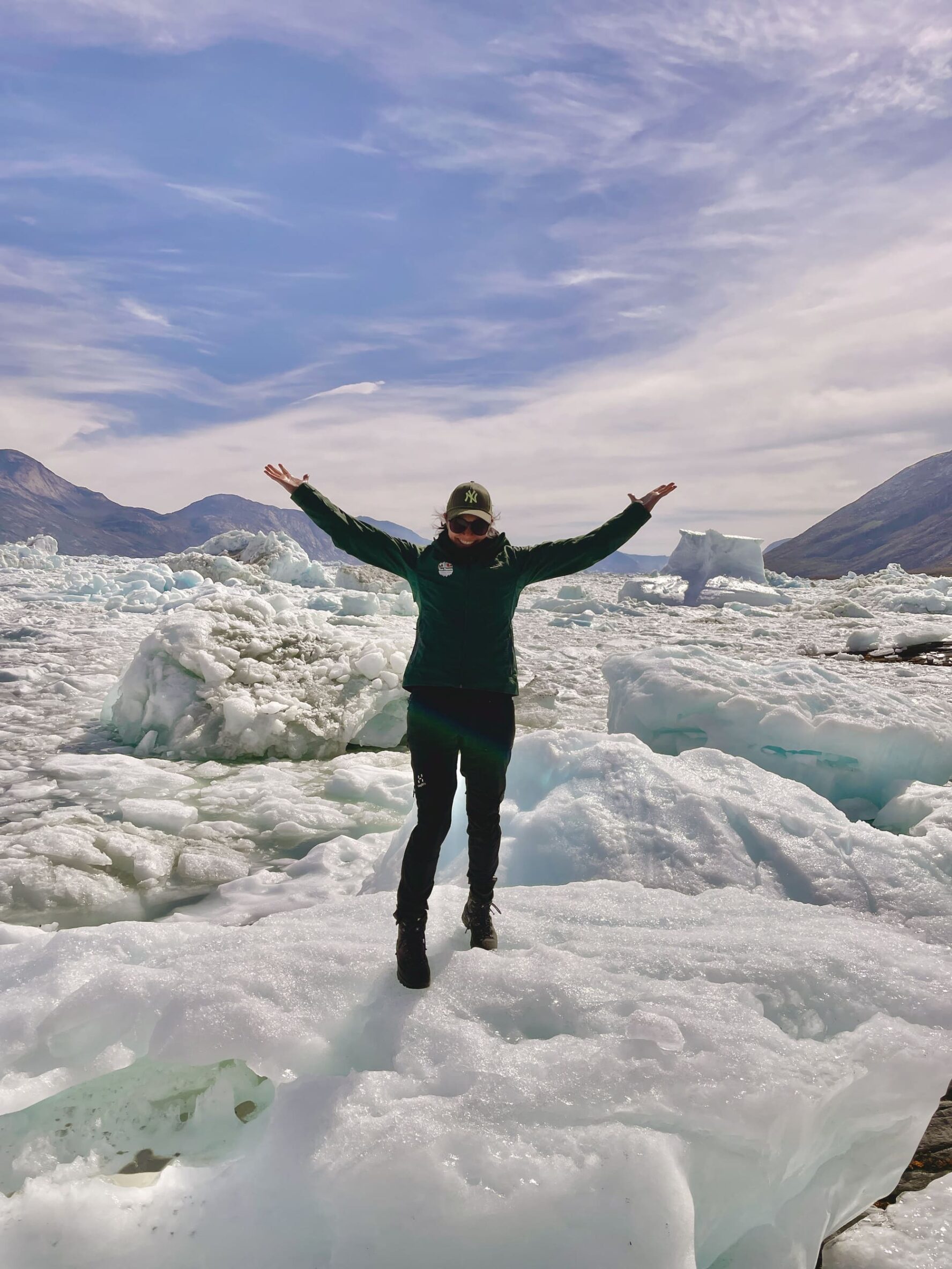 One happy hiker Greenland