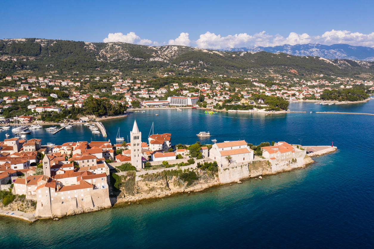Aerial view of Rab
