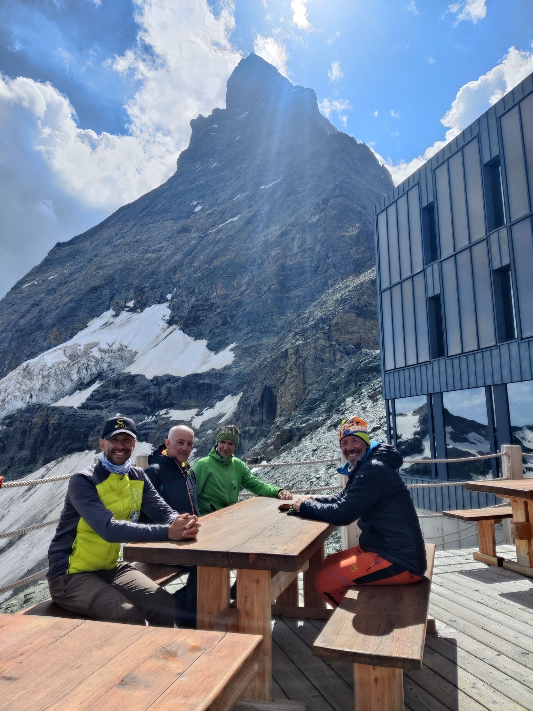 Relaxing in a hut towards Matterhorn