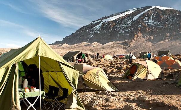 Hiker at the Kilimanjaro’s top