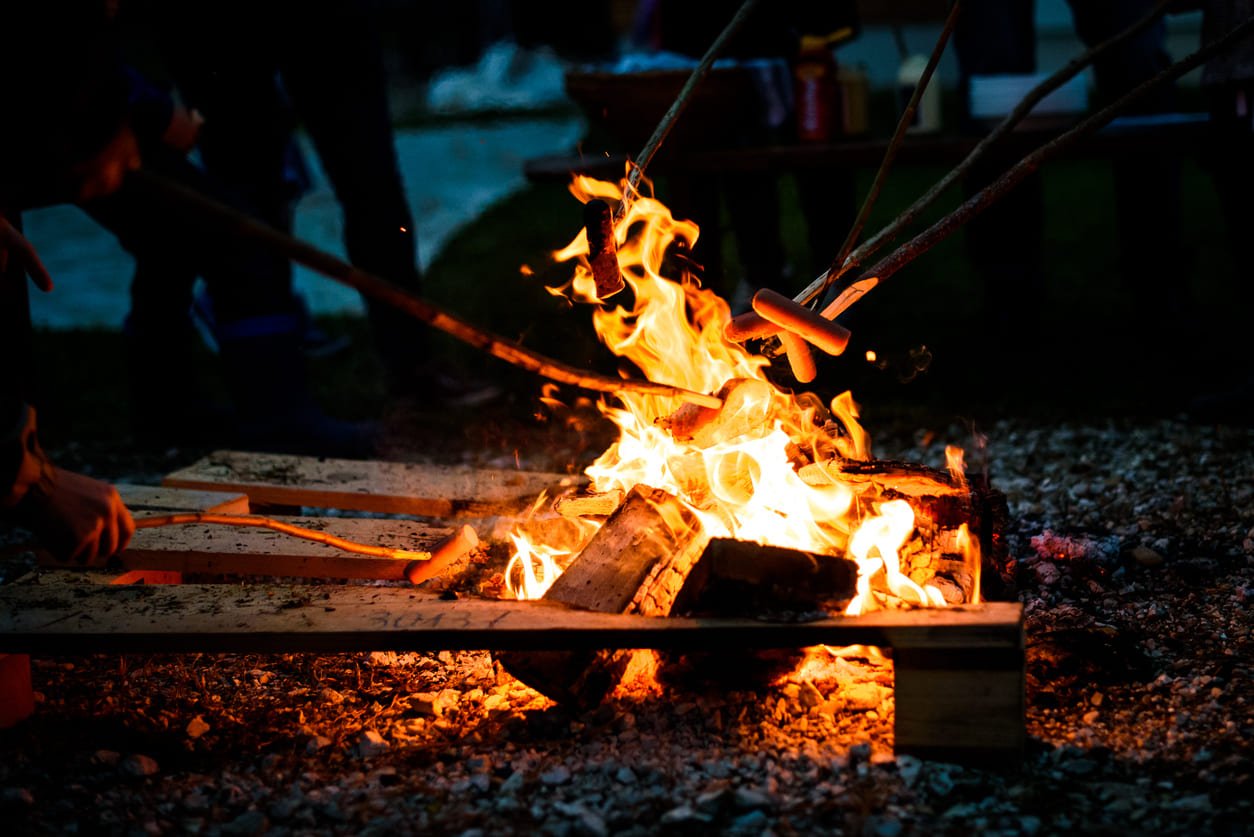 Sausages in a camp in Greenland