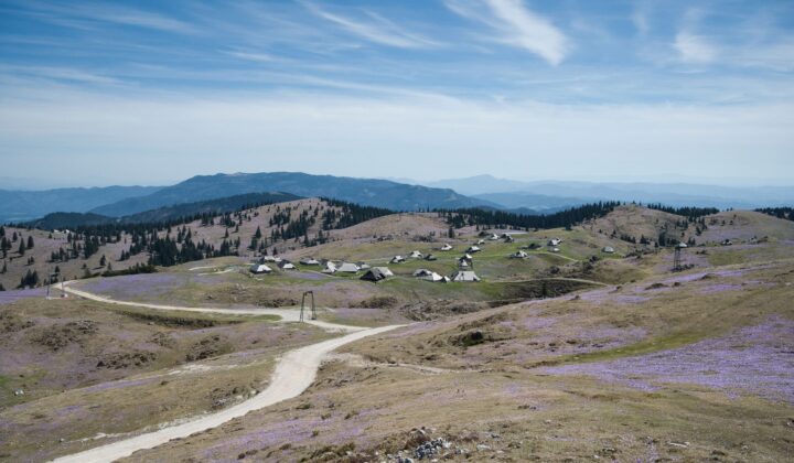 Shepherds settlement in Velika Planina, a stop on the Slovenia hiking & e-MTB trip