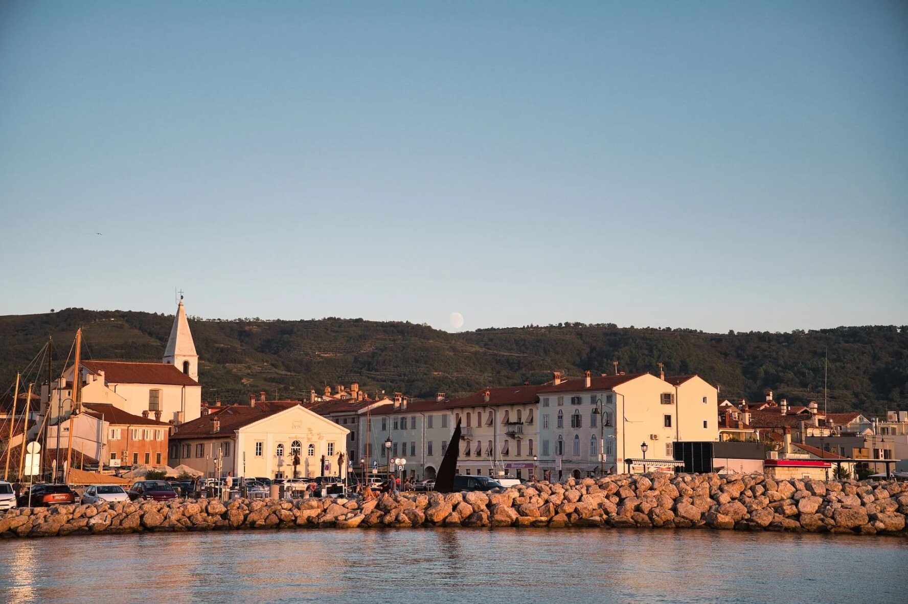 Slovenia coast at sunset